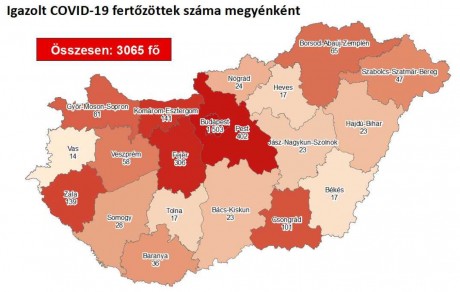 Fejér megye továbbra is a legfertőzöttebb a főváros és Pest megye után
